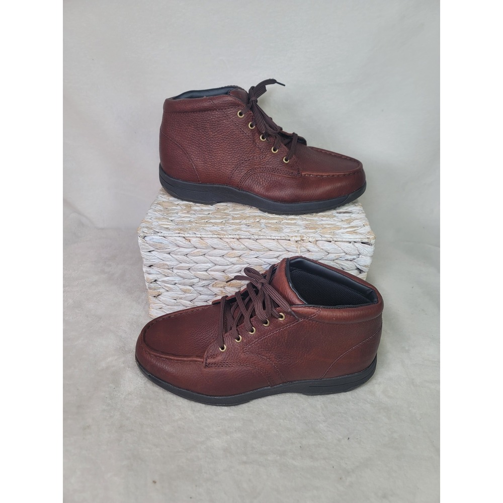Gravity Defyer Walkabout Brown Leather Chukka Boots Mens 10W Work Casual Earthy